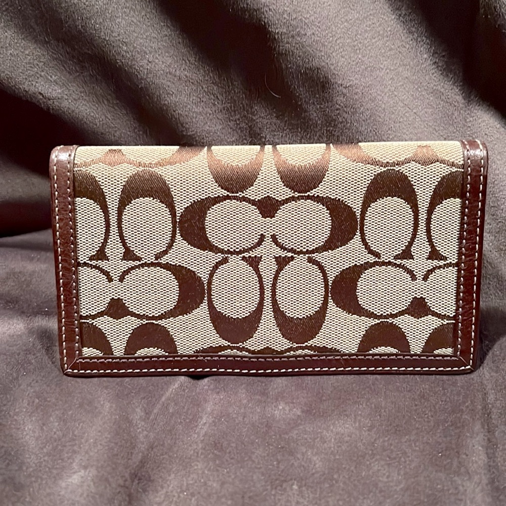 Coach checkbook cover
